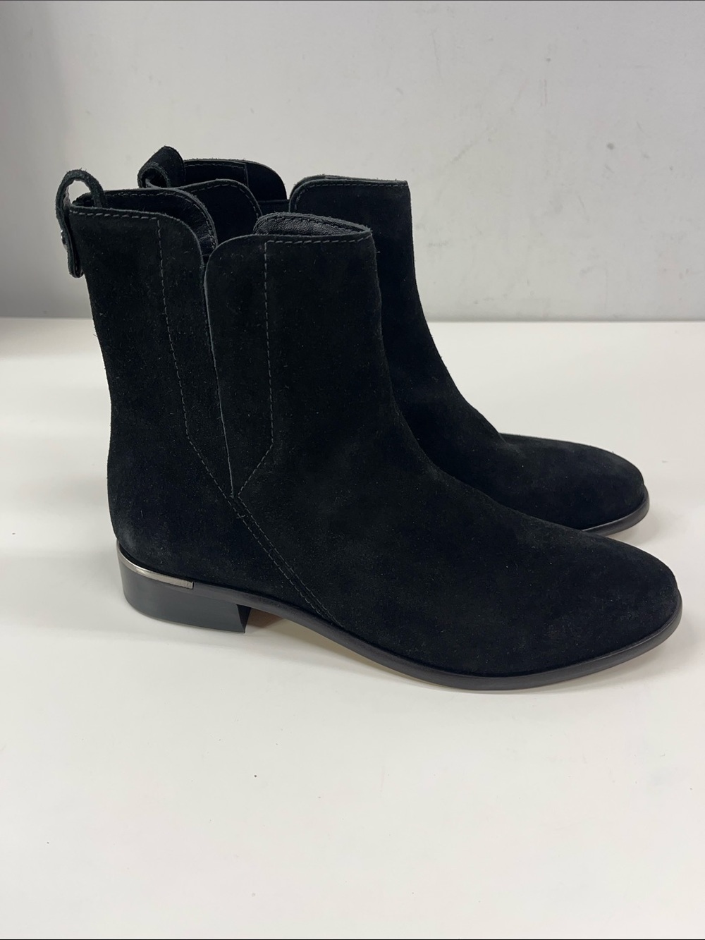 New Vince Camuto Ankle Boots Okalinra in Black Suede Size 6.5
